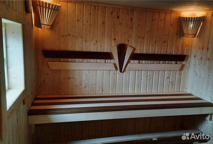 Баня каркасная с террасой под ключ 2,4 * 6