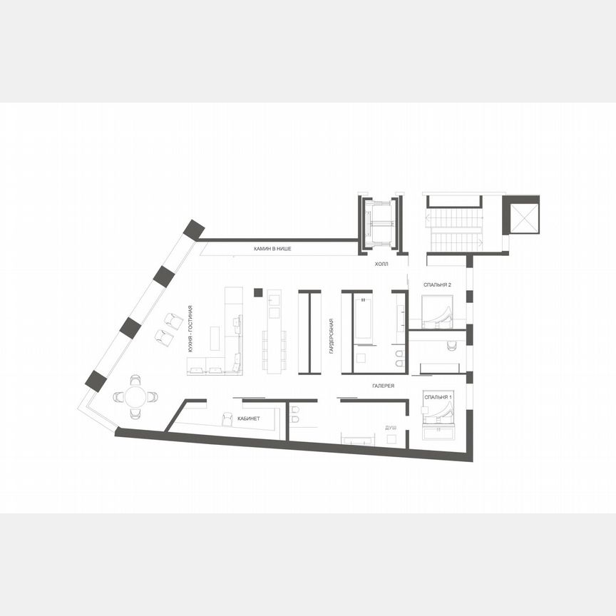 3-к. квартира, 233 м², 5/8 эт.