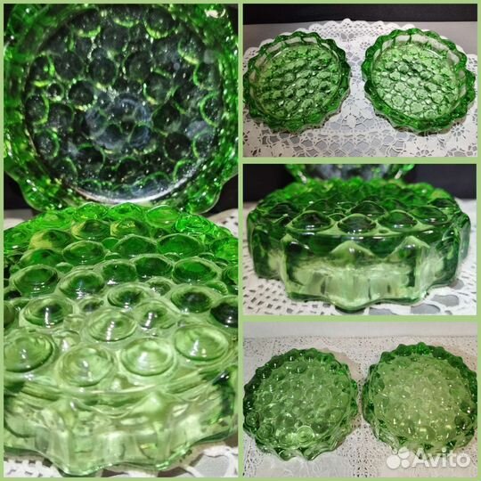Посуда зеленое стекло