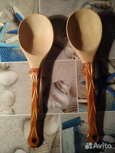 Ложки деревянные и звёздочка бальзам (новые). СССР