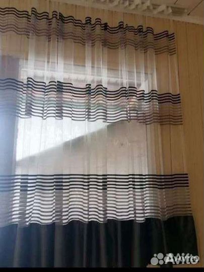 Шторы тюль на кухню новый
