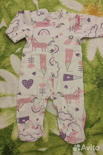 Одежда для малыша 68 74 80 комбинезон нательный