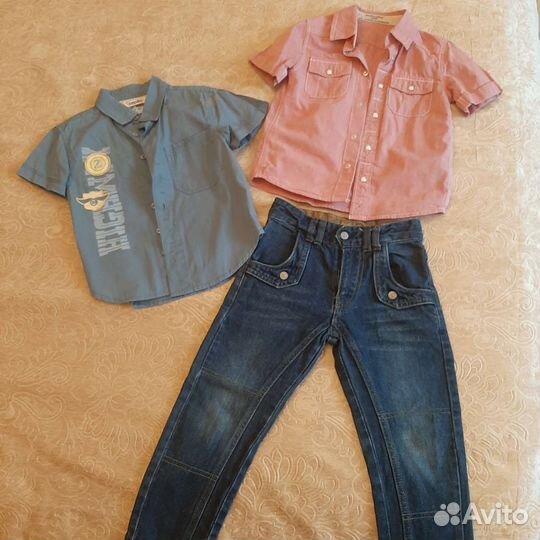 Рубашка и джинсы Mothercare 110