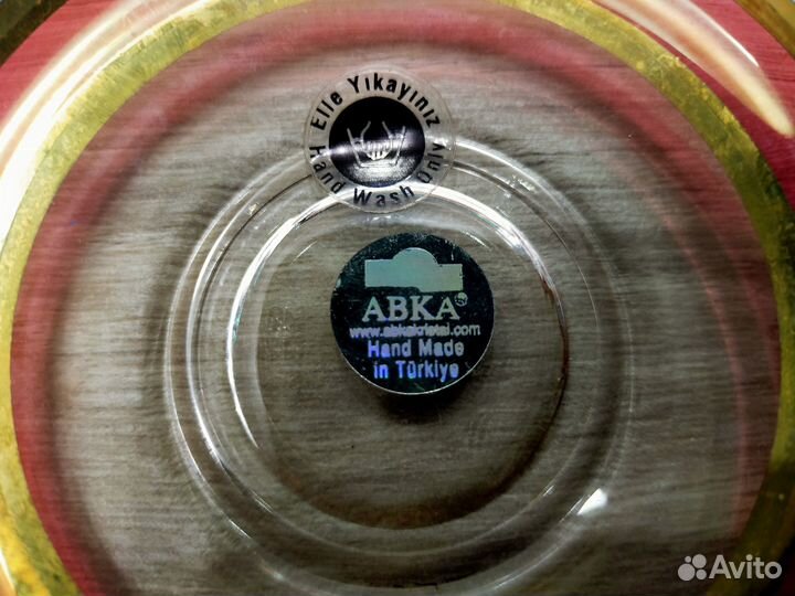 Турецкие стаканы bardak для чая с блюдцами 6 шт