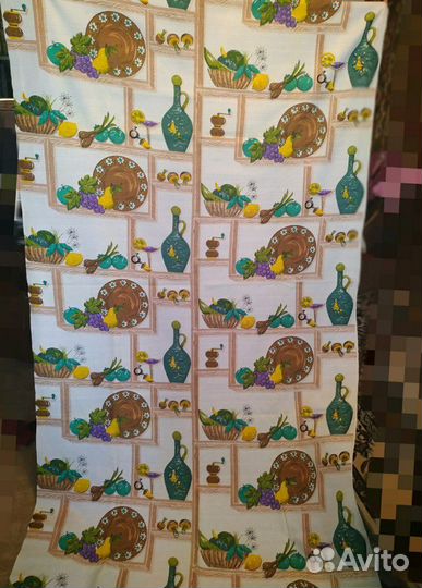 Отрез портьерной ткани полулён