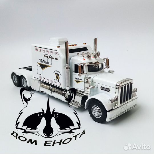 Машинка грузовик тягач Peterbilt 389 метал