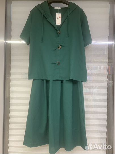 Костюм : юбка и блузка хлопок 50:52:54:56:58