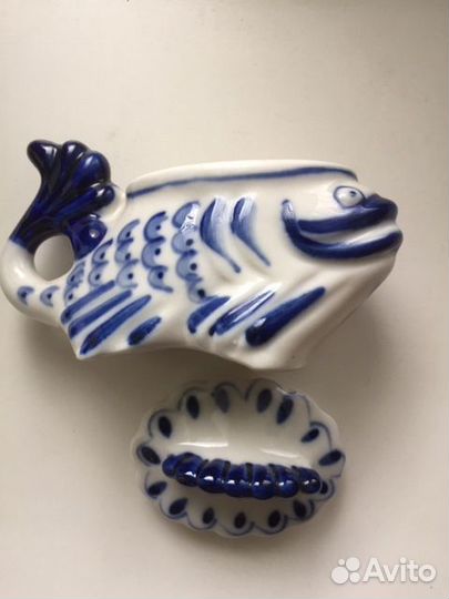 Гжель вазочка стопка рыбка