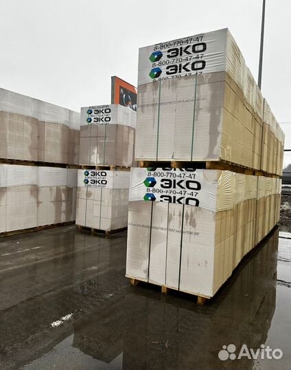 Газобетонные блоки Эко, лср D500