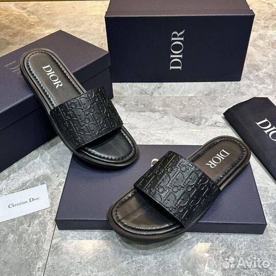 Шлепанцы мужские кожаные Dior 40-46