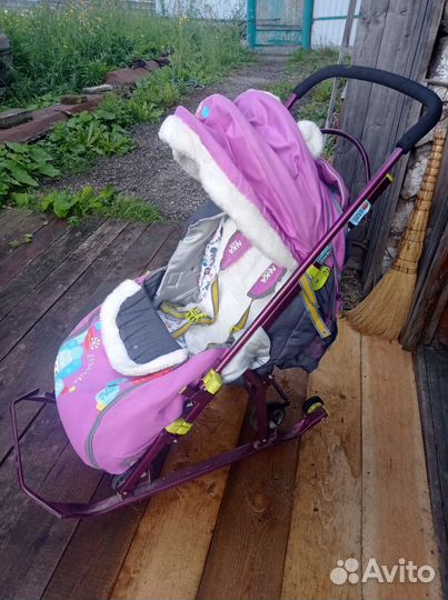 Детские санки коляска ника