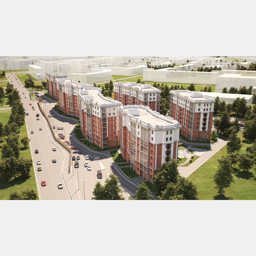1-к. квартира, 39,3 м², 2/8 эт.