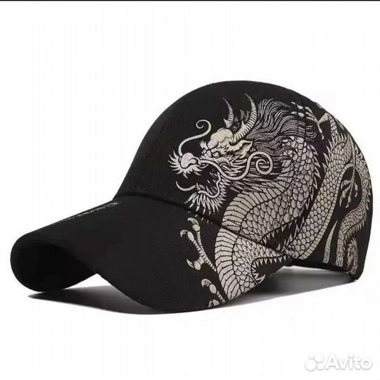 Бейсболка хлопковая с рисунком дракона, весна-лето