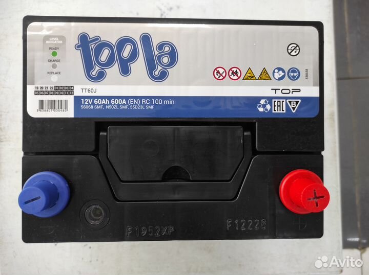 Аккумулятор 60Ач 600А Topla 55D23L азия