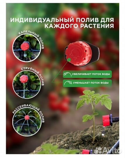 Система капельного полива растений для огорода