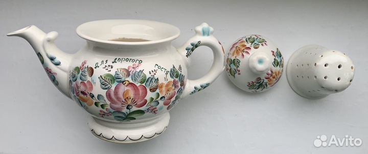 Заварочный чайник и сахарница фарфор