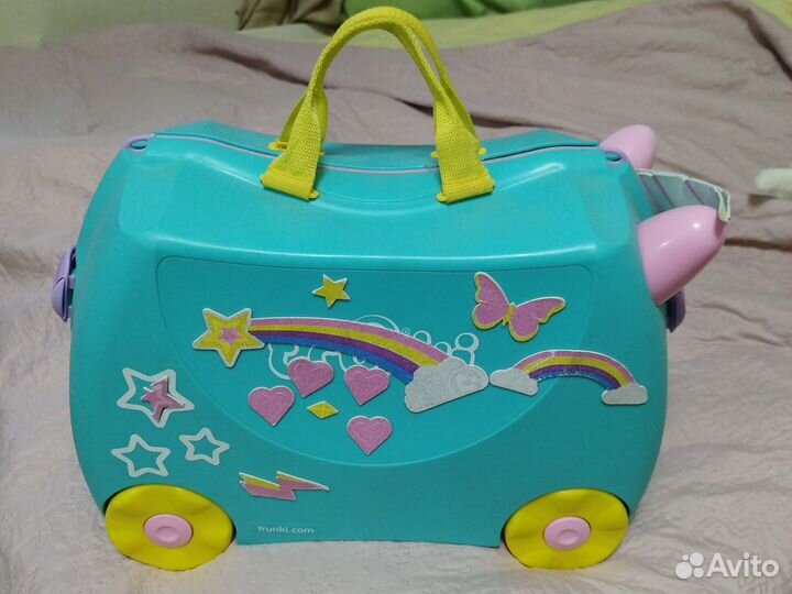 Детский чемодан trunki на колесах
