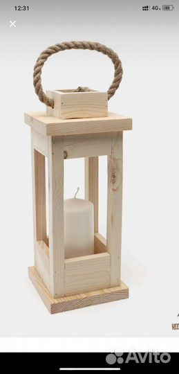 Декоративный фонарь из дерева
