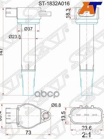 Катушка зажигания mitsubishi lancer X 07- 1.8/2