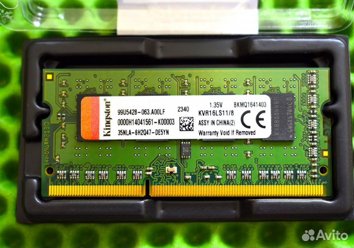 KingSton DDR3 L 1600 MHz 8 GB