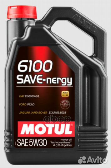 Масло моторное 5W30 motul 4л синтетика 6100