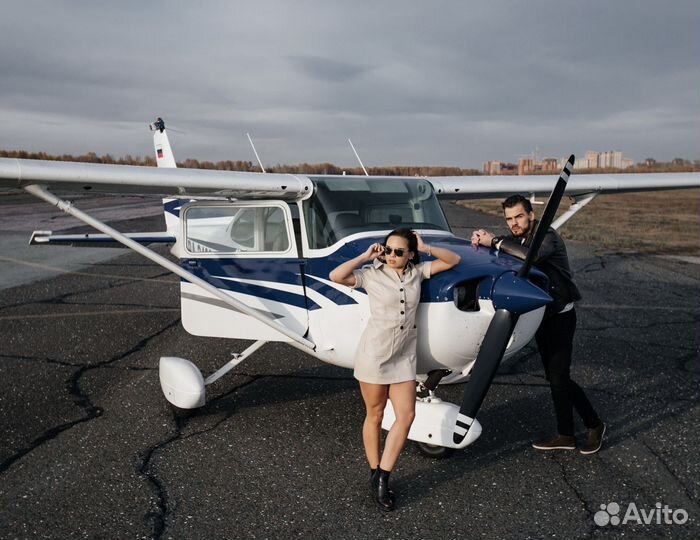 Полет на самолете над Красноярском