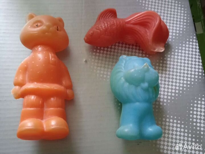 Пластиковые дутые детские Игрушки 3 шт. СССР