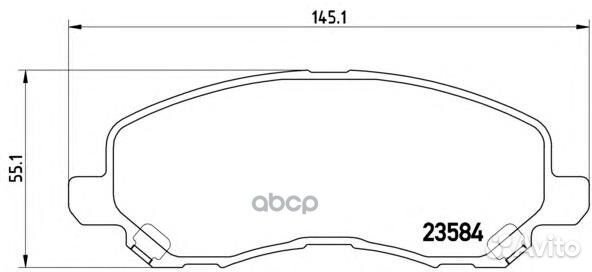 Колодки тормозные дисковые перед P54030 Brembo