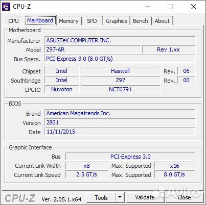 Asus Z97-AR + i5-4690K + 16GB DDR3