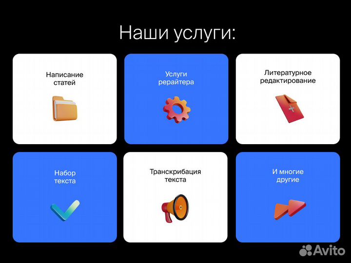 Услуги копирайтера и райтера. Создание текста под