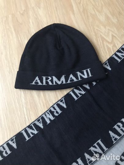 Комплект шапка+шарф Armani orig