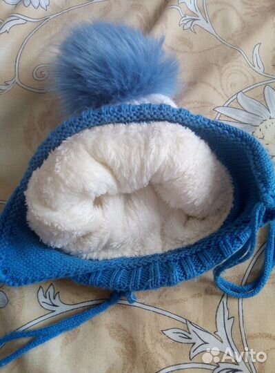 Зимняя шапочка для новорожденного