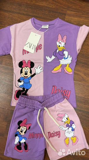 Костюм футболка и шорты на девочку Zara 98/128