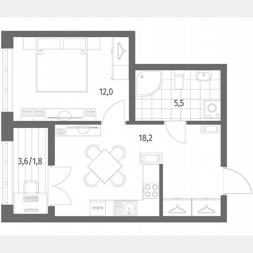 1-к. квартира, 37,6 м², 4/9 эт.