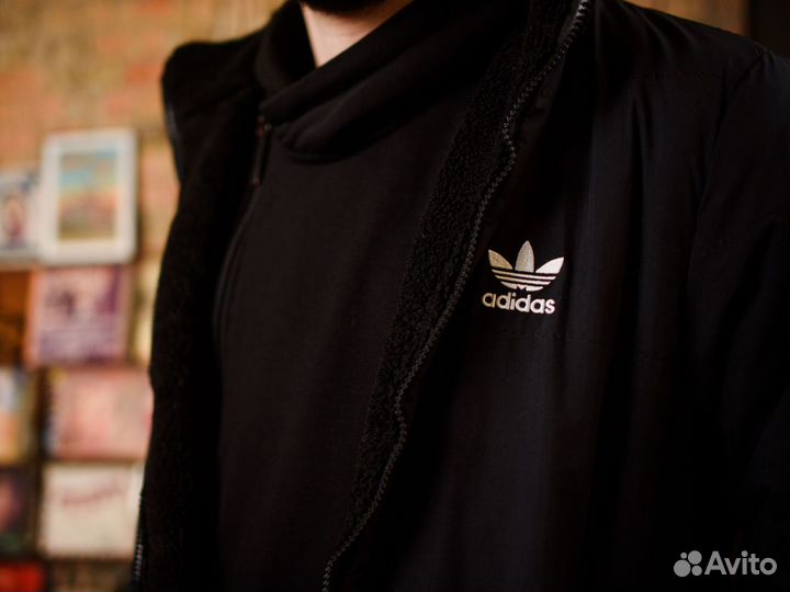 Куртка adidas зимняя двухсторонняя