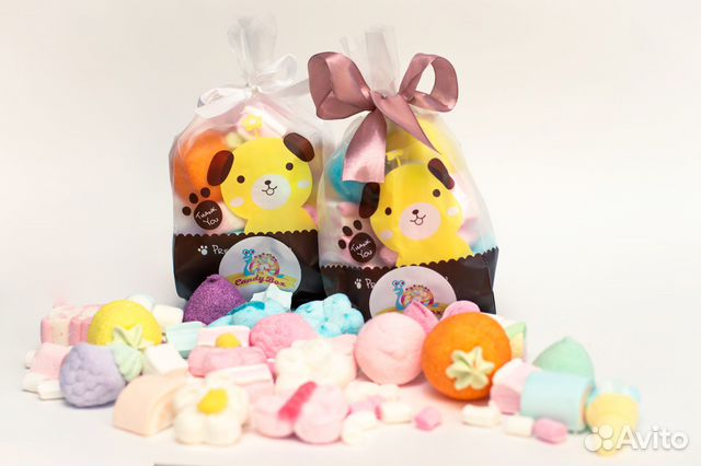 Подарочный пакет с маршмеллоу