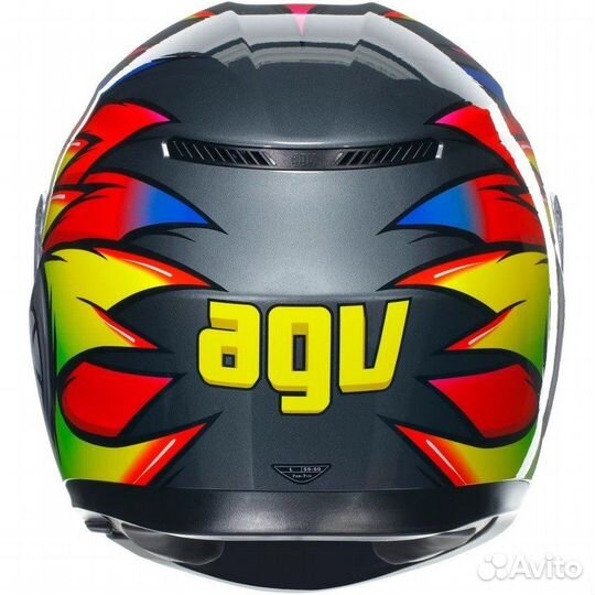 Мотошлем AGV K-3 Birdy 2.0 Grey/Yellow/Red