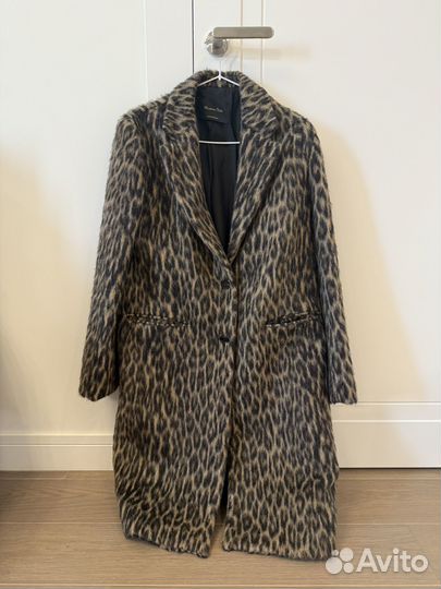 Леопардовое пальто massimo dutti