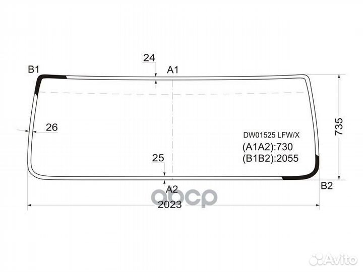 Стекло лобовое Volvo VN 96-02 DW01525 LFW/X XYG