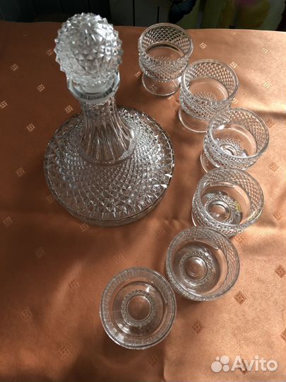 Хрустальный графин + бокалы