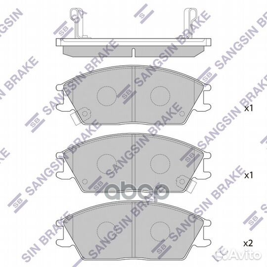 Колодки торм.дисковые Hi-Q hyundai excel accen