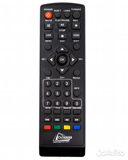 Пульт универсальный для цифровых приставок T2