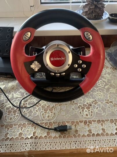 Игровой руль, педали +игра в подарок