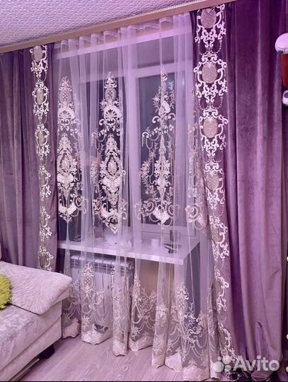 Шторы новые / Без тюля