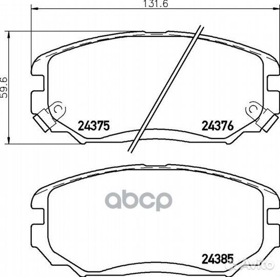 Колодки тормозные дисковые передн. azera (TG) E