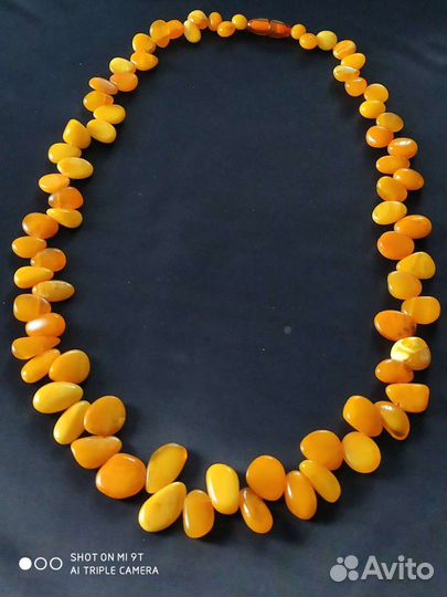 Бусы новые из натурального янтаря времён СССР