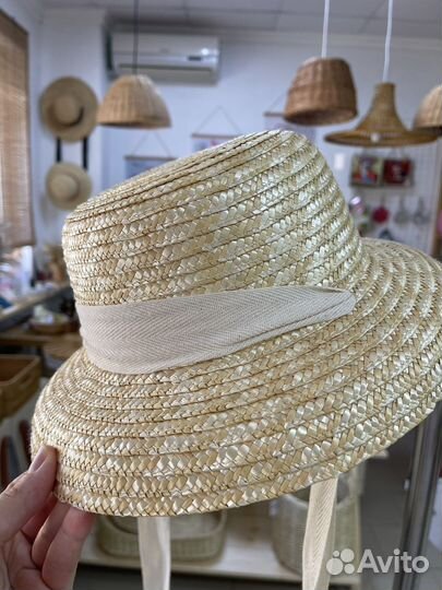 Шляпа из натуральной соломки