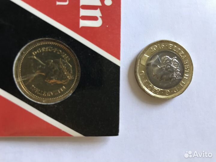 2 фунта великобритания (1+1) UNC (1983&2016)