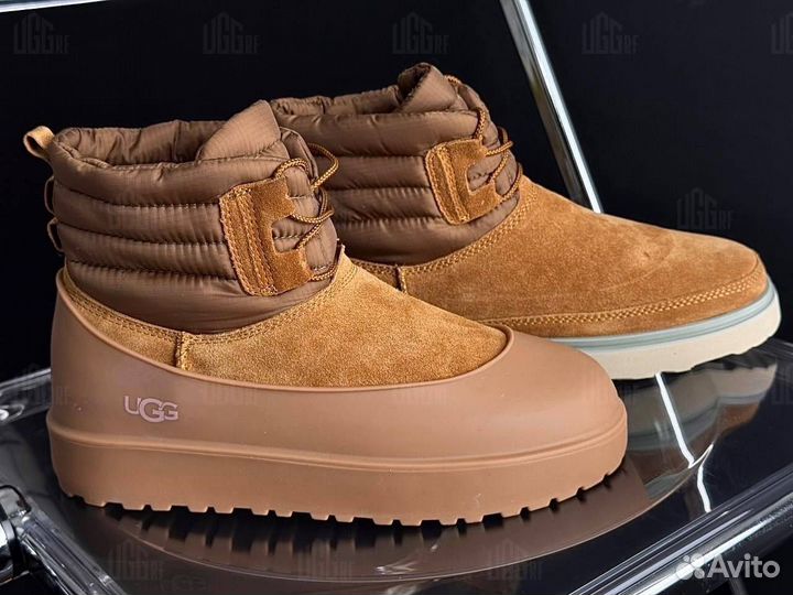 Угги с галошами Ugg Classic Mini Lace Up Chestnut