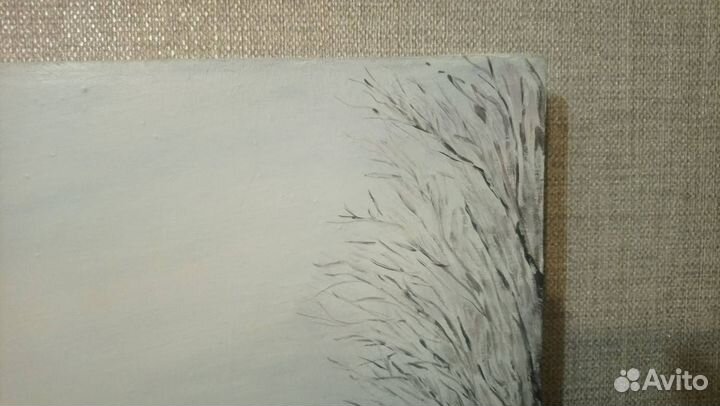 Картина маслом на холсте Зима 73 на 52